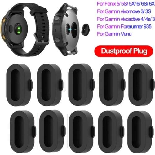 For Garmin Fenix5 5S 5X 6 6S 6X Charging Port Protective Case Cover Silicone Dust Plug For Vivoactive4 4S 3 Vivomove3 3S Venu