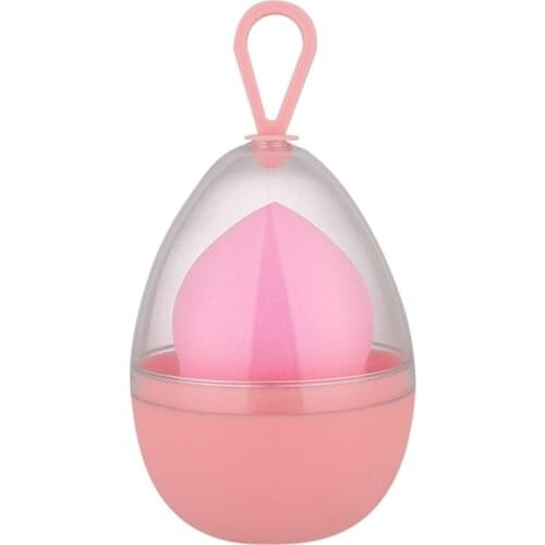 Makeup Sponge Holder Beauty Cosmetic Egg Sponge Organizer Case Container Stand Dust Free with Clear Lid Reusable Sponge Organiz