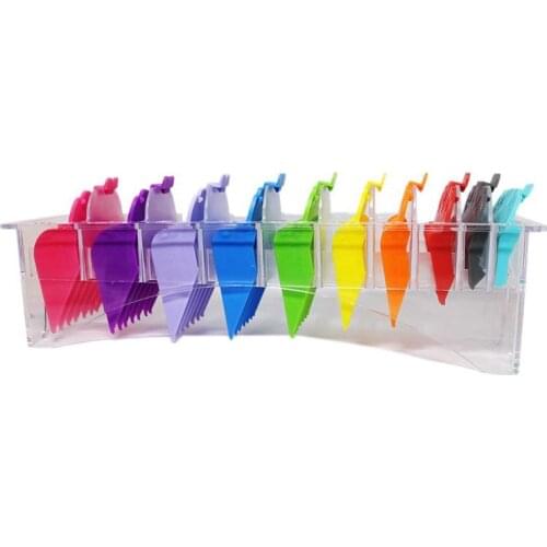10Pcs/Set Universal Hair Clipper Limit Comb Guide Limit Comb Trimmer Guards Attachment Professional Hairdressing Tools