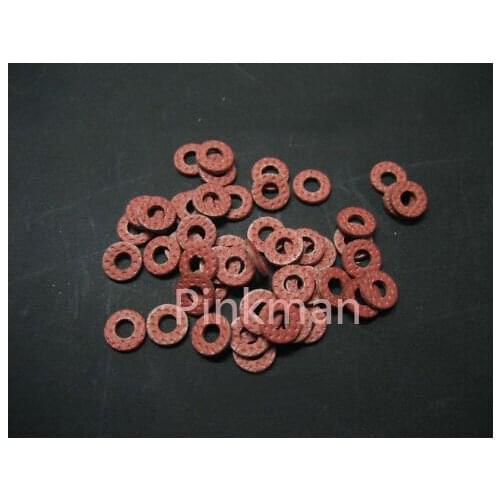 1000 Pcs M6 6mmx12mmx1.2mm Red Insulating Fiber Washer