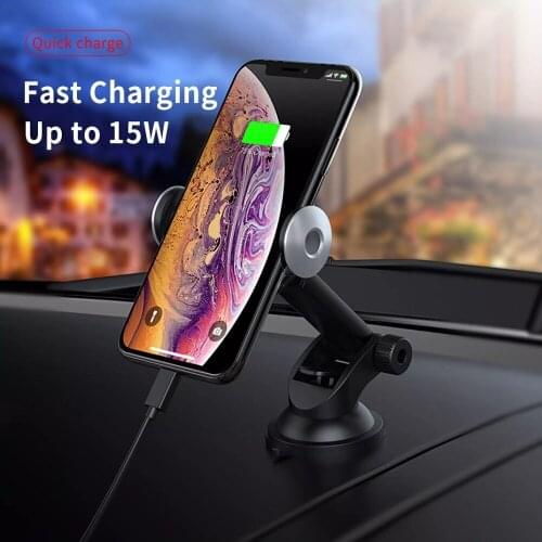15W Wireless Car Charger Qi Wireless Charger in Car Air Vent Mount Holder Infrared Sensor Wireless Charging Phone Holder