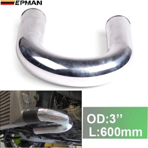 2pcs/unit 76mm 3" 180 Degree Aluminum Turbo Intercooler Pipe Tube piping L:600 mm For GOLF MK3 MK7 EP-UP180-600-76