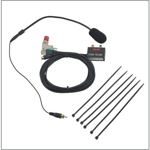8-PIN Crystal Head Finger PTT MIC Hands-free WTIH PTT for ICOM Mobile Radio IC-2720 IC2730 IC-V8000 IC-2200H