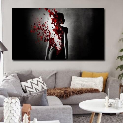 Butterfly Nude Woman Canvas Art Posters Home Decoration Abstract Canvas Painting Wall Art Picture Bedroom Decoration No Frame