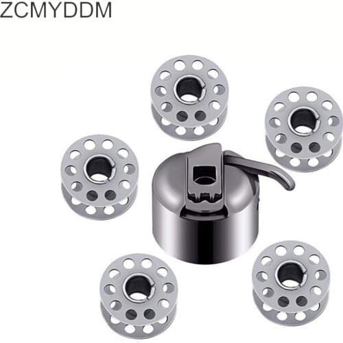 ZCMYDDM Household Silver Metal Sewing Machine Bobbin Case Metal Bobbins for Brother Janome Singer Kenmore DIY Sewing Accessories