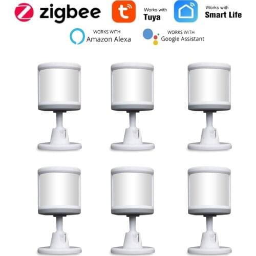 1-8PCS PIR Smart Sensor Human Body Detect Motion,Work with Tuya Smart Life ZigBee Hub Alexa Google Home Remote Voice Control