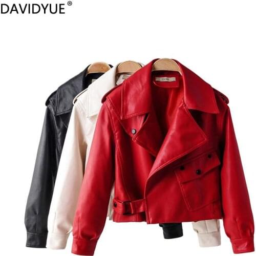 Женские кожаные куртки Davidyue China At AliExpress
