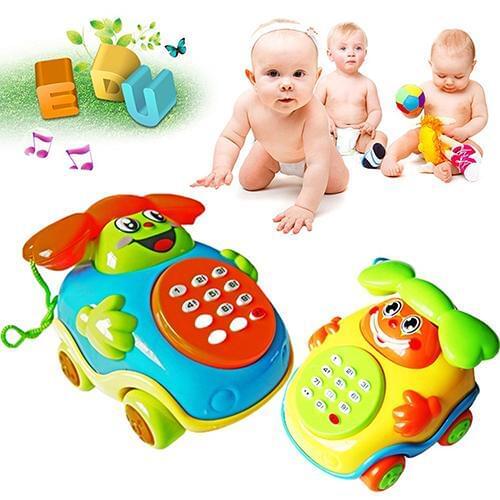 Baby Music Car Phone Toy Cartoon Buttons Phone Educational Intelligence Developmental Toy Interactive games toys Toddle baby toy