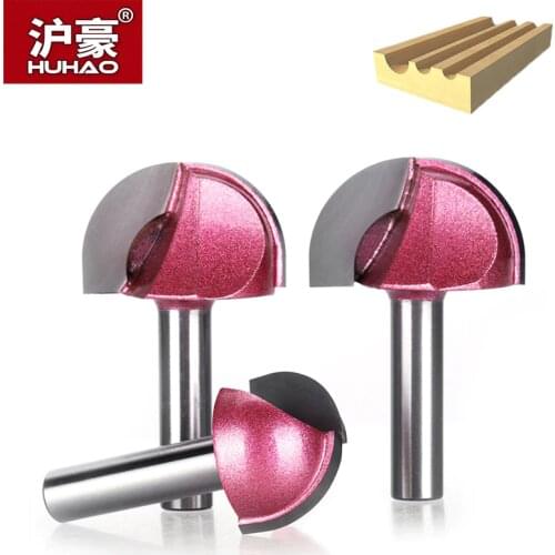 HUHAO 1pc Shank 8mm Radius Round Grooving Cove Box Bit CNC Round Nose Router Bits For Wood Industrial Grade Woodworking Endmill