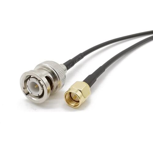 SMA Male to BNC Male RG174 Coaxial Cable with BNC Male Plug to SMA Male Plug Connectors 50 Ohm 10CM-1M