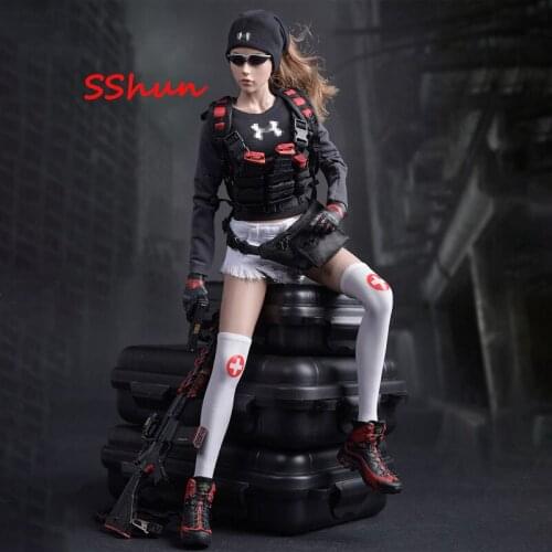 2017 FG046 Fire Girl Toys 1/6 Scale Female City rescue team female soldier suit For Action Figure Body DIY