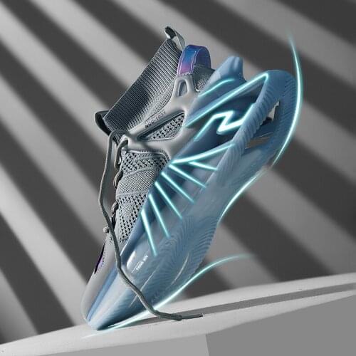 Men Shoes 2021 New Mens Sneakers Breathable Running Shoes Men High-top Socks Shoes Trendy Damping Training Shoes Male Sneakers