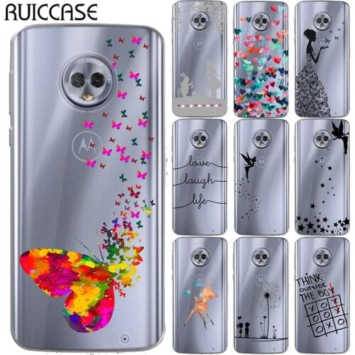 Love Laugh Life Soft TPU Case For Coque Motorola Moto G6 Plus Butterfly Tinker Bell Deer Phone Cover For Motorola Moto G6 Plus