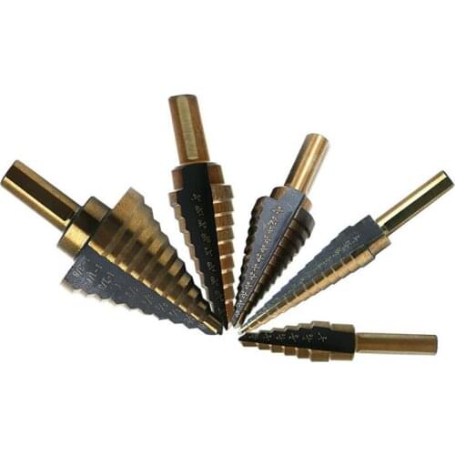 5PCS/SET Cobalt Step Drill Bit 50 Sizes Drill Bits Set for Aluminum Plate, PVC, Wood Board Hole Cutter with Aluminum Case
