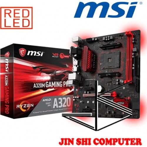 NEW MSI A320M GAMING PRO Supports AMD Ryzen Socket AM4 Support DDR4 DVI & VGA Port USB 3.1 Type-A PCI-E Steel Armor Turbo M.2