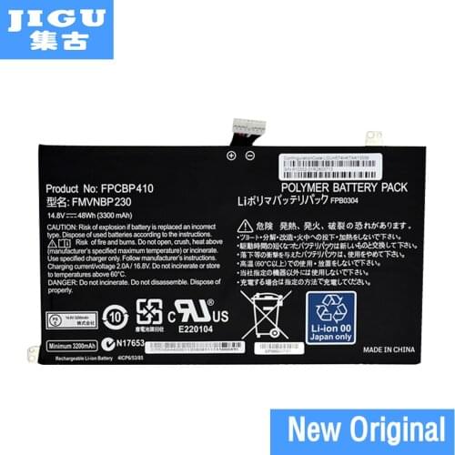JIGU FMVNBP230 FPB0304 FPCBP410 Original Laptop Battery For FUJITSU For LIFEBOOK U554 U574 UH554 UH574 14.8V 48WH 3300MAH