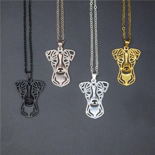 Elfin Jack Russell Terrier Necklaces Gold Color Silver Color Dog Jewellery Parson Russell Terrier Pendant Necklaces Women Men