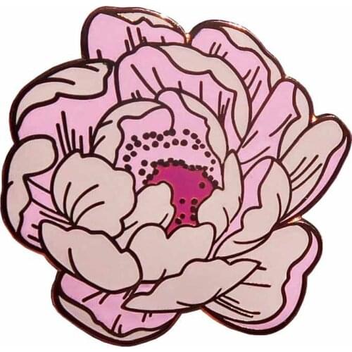 P5589 Dongmanli Flower Hard Enamel Pins Women Badge Backpack Collar Lapel Fashion Jewelry