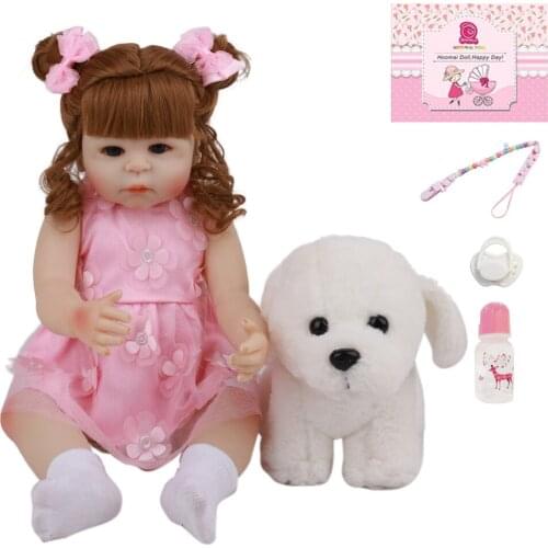 19 Inch Realistic Bebe Reborn Baby Doll Full Vinyl Body Truth Lifelike Baby Toy Doll For Kid Birthday Gift Early Education 48CM