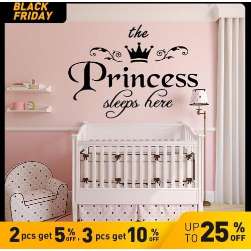 Romantic Princess Text Wall Decal Living Room Removable Mural For Kids Rooms Sticker Mural