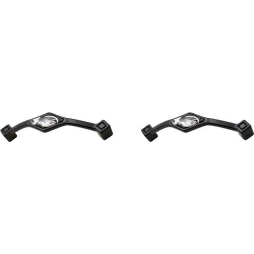 2PCS Cupboard Handles Black Zinc Alloy Door Handles Drawer Knobs Cabinet Handle Pull For Home Kitchen Bathroom