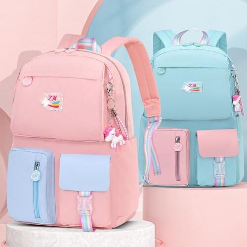 Preppy Purple Backpack Women Waterproof Candy Colors Large and Small Backpack School Bags for Teenage Girls Cute Kawaii Bookbag