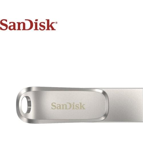 SanDisk Ultra Dual Drive Luxe USB 3.1 Type C 128GB 64GB 32GB Flash Disk 256GB 512GB Metal Memory Stick USB Type A Pendrive