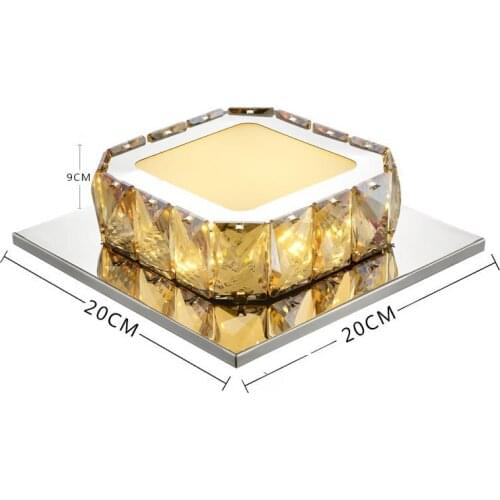 Modern Simple Led Crystal ceiling light Room light Corridor Balcony Passing lamp Corridor light Home lamp ceiling light Square
