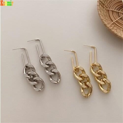 Temperament Long Hot Style Earrings Kshmir Exaggerated Metal 2020 New Tide South Korean Web Celebrity Eardrop Female Women Punk