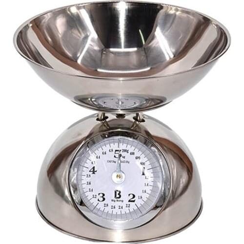 5kg Mechanical Type Stainless Steel Accurate Kitchen Scale Easy Read Measuring Tool Baking Home Food Weighing With Bowl Cooking
