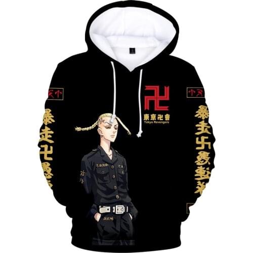 Suitable Anime Tokyo Revengers 3D Hoodies Sweatshirts Men Women Streetwear Autumn Kids Pullovers Casual Boys Black Tracksuits