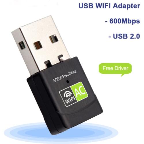 600Mbps 5Ghz 2.4Ghz Wifi Antenna USB Wifi Dongle Adapter USB Dual Band RTL8811AU LAN Adapter For Windows Mac Desktop/Laptop/PC