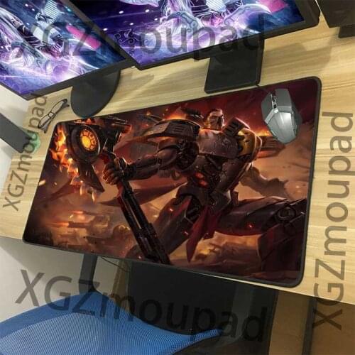 XGZ cartoon metal universal custom game mouse pad black lock edge computer keyboard table pad speed non slip coaster mouse pad