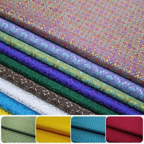 50*75cm Jacquard Brocade Fabric Chinese Dress Damask Costume Cloth Faux Silk Trim Cheongsam Children Clothes Material Diy