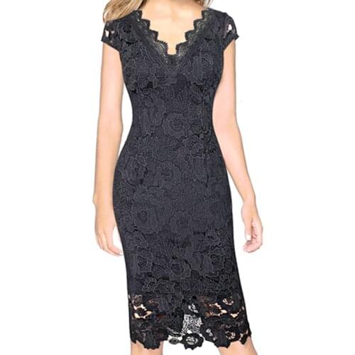 Women Summer Lace Dress Elegant Pencil Black Dress 2020 Sleeveless Plus Size Women Dresses Vestidos De Fiesta Women Dress