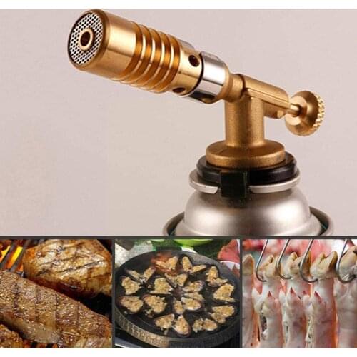 1pc Portable Gas Torch Flame Gun Blowtorch Copper Flame Gas-Burner Gun Spray For Outdoor Heating Butane Welding Camping Lig Z9Q9