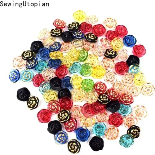 100PCS Colorful Mixed Resin Cute Supper Mini Buttons Sewing Round Decor Card Making DIY Lovely Home Decor Tools Resin Buttons