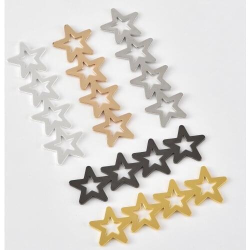 45 * 13mm conjoined hollow pentagram diy jewelry accessories bag earring pendant