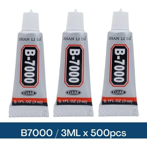 500PCS 3ML Zhanlida B7000 LCD Frame Repair Glue DIY Jewelry Glue Strong Adhesive Waterproof Liquid Good Quality Super Fast Glue