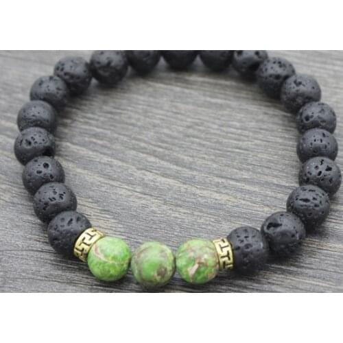 8mm uk214 mulitcolor rainbow agate lapis lazuli Onyx Macrame Braided black volcanic lava Bracelet Reiki Buddha Prayer Yoga