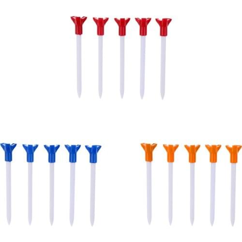 83mm/3.3" Golf Tees Professional Plastic Golf Tees Set of 5 - 3 Colors