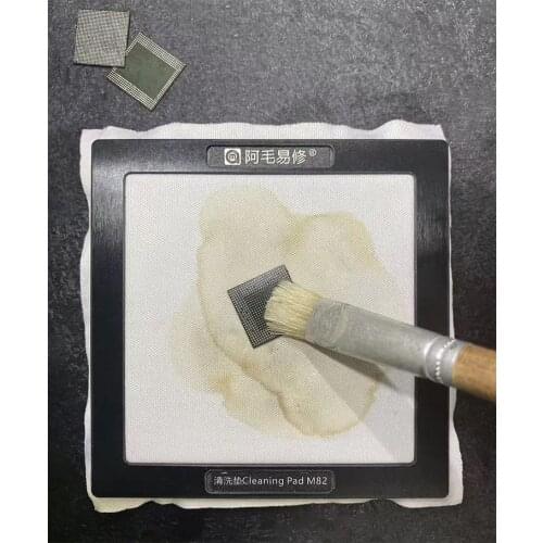 AMAOE M82 Welding Oil Cleaning Pad Platform For Mobile Phone Mainboard IC Chip Steel Mesh Clean