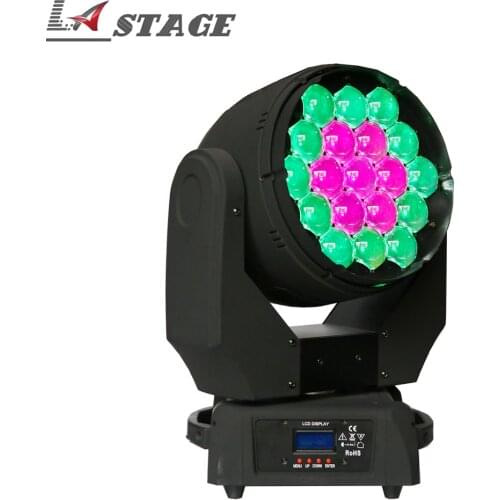 Free Shipping Diamond 19x15w RGBW 4in1 Wash/Zoom DMX512 Moving Head Light Professional Show Stage Light