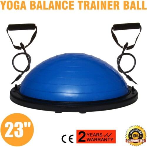BuoQua Mezza Sfera Cupola Palla 60cm Balance Trainer Equilibrio Azzurro Palla Balance Trainer Con Cinghie Laterali E Pompa Ball