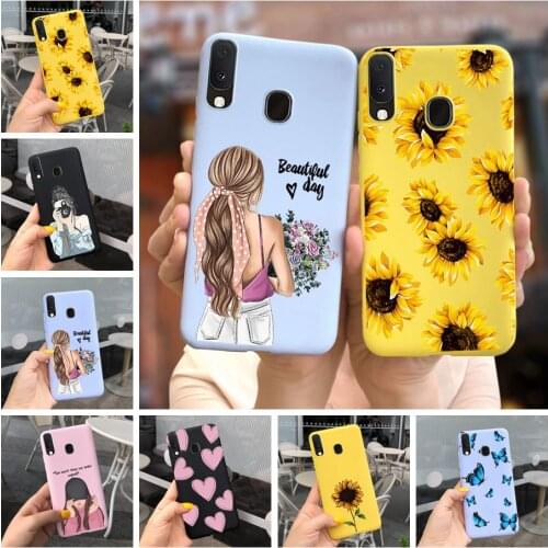 For Samsung Galaxy A20e Case Soft Silicone Cute Sunflower Phone Cover For Samsung A20E A202F A202 A 20 E Funda Shockproof Bumper