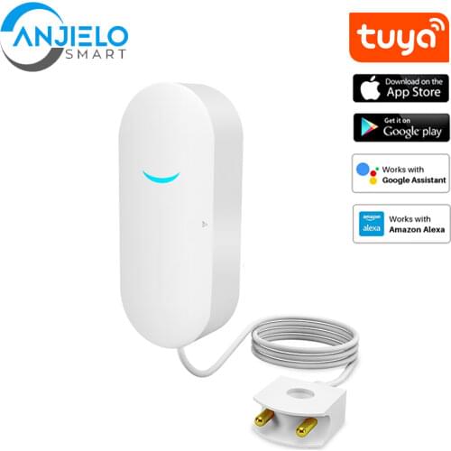 Kitchen Water Leakage Sensor Basement 60dB Sound Tuya Wifi Alarm Warehouse Building Automation Security Protection