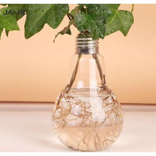 Home Decor 100ml Light Bulb Transparent Glass Vase Fashion Hydroponic Flower Vase Home Gift