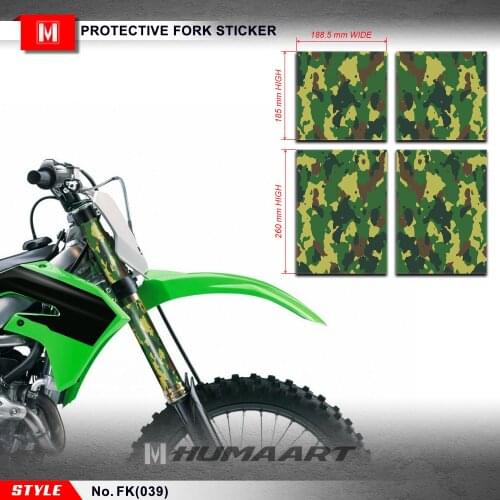 HUMAART Restyle Front Upper Middle Fork Stickers Protectors for MX Motocross Enduro Off-Road Motorcycle