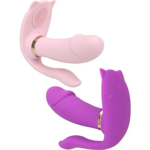 IKOKY Sex Toys for Women Dual Head Strap On Vibrator 9 Mode Anal Plug Adult Products Clitoris Stimulator Erotic G Spot