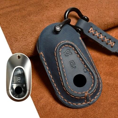 Leather Car Remote Key Case Key Cover For Mercedes Benz W223 Class S300 S350 S450 S500 2020 2021